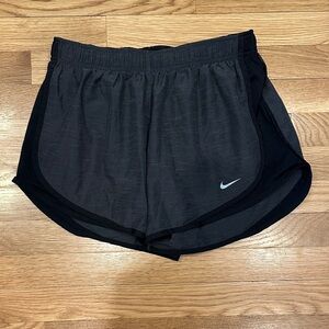 Nike Women's Charcoal and Black Athletic Shorts